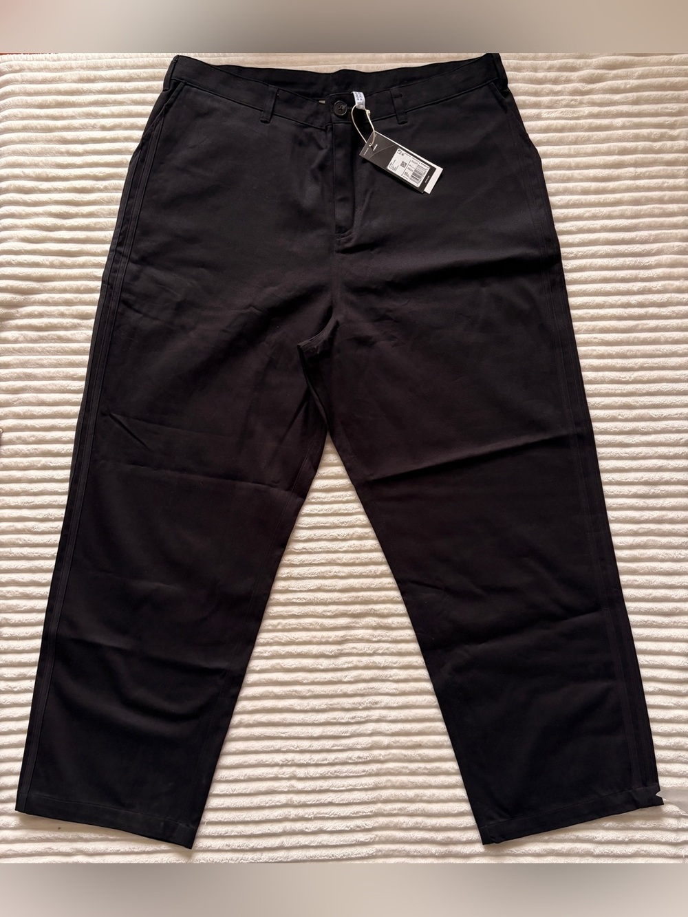 Adidas Men's 38 Waist Black Chino Pants Slacks NWT